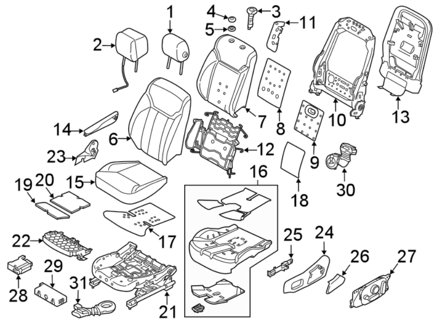 Land Rover Module Control Seat Memory Control Module Lr