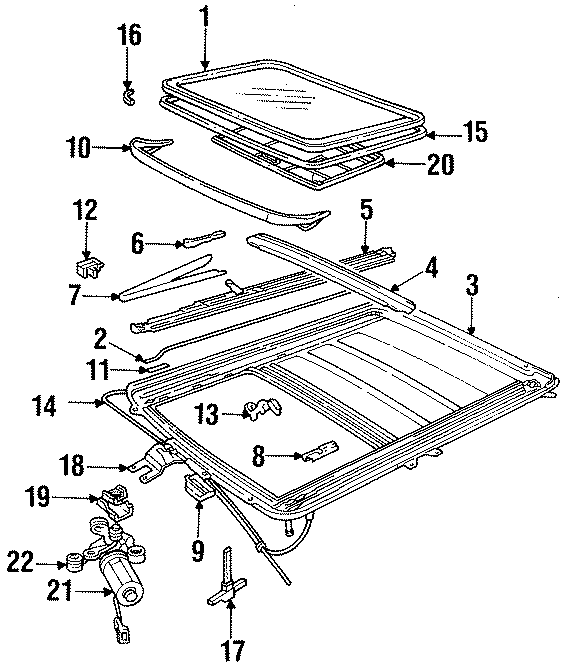 2020 land-rover Sunroof Seal. 1991-95, around frame, side. Sides ...