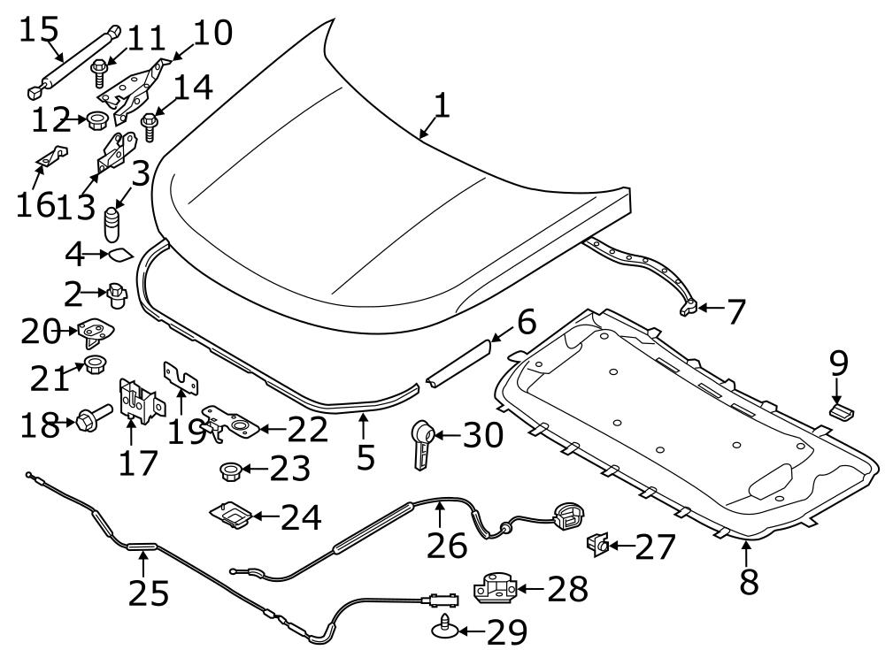 2017 Land Rover Discovery Hood Insulation Pad. Insulator. Land; LAND ...