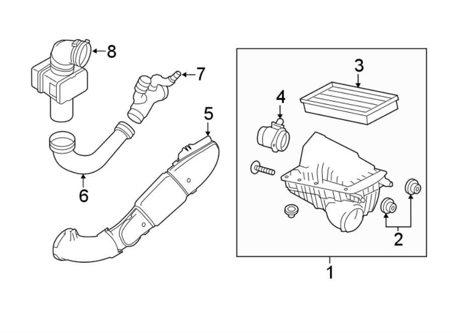 2018 Land-rover Discovery Connector tube. Engine Air Intake Hose ...